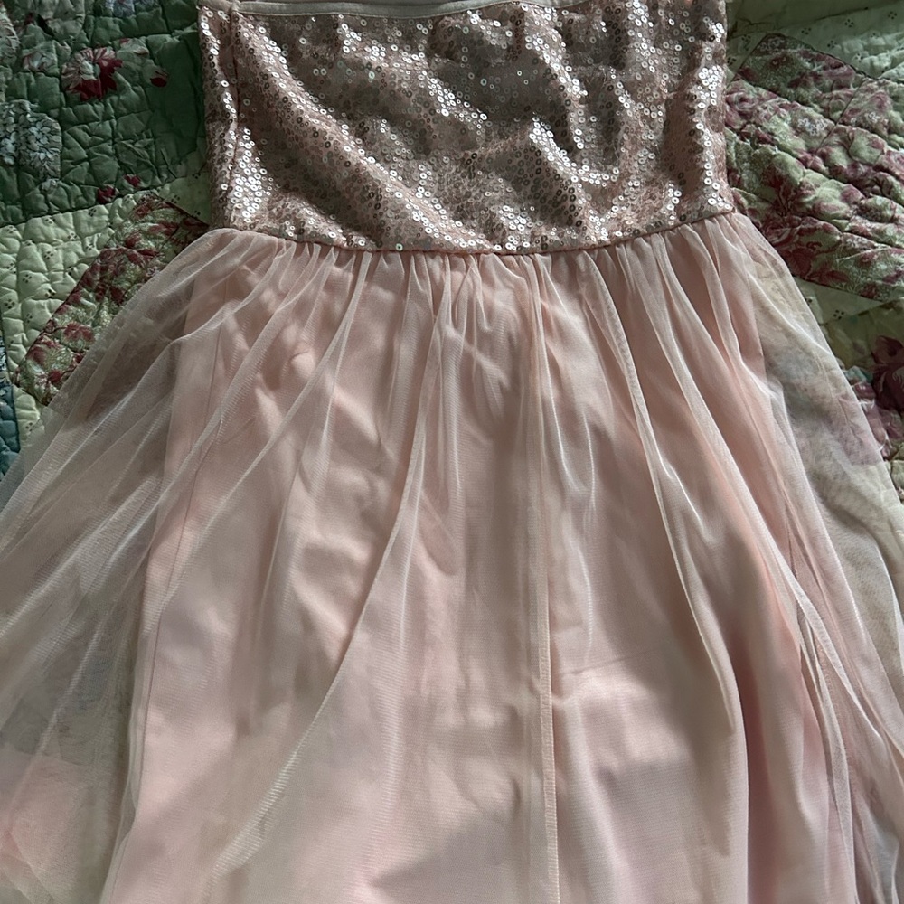 Selena Gomez Pink Strapless Sundress for Prom